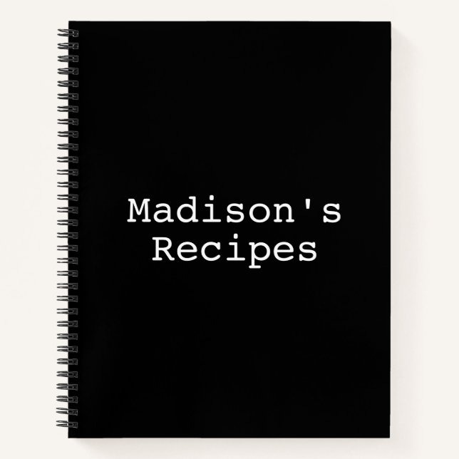 Personnalisé Nom Recette Livre cadeau de fête des  (Devant)