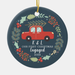 Personnalisé Notre Premier Ornement De Noël Engagé