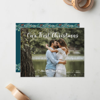 Personnalisé Notre première carte de voeux de Noël