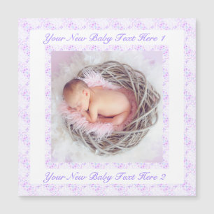 Personnalisé Nouveaux Parents Lilac rose bébé fill