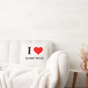 PERSONNALISÉ! Oreiller de coeur 16 po x 16 po en c