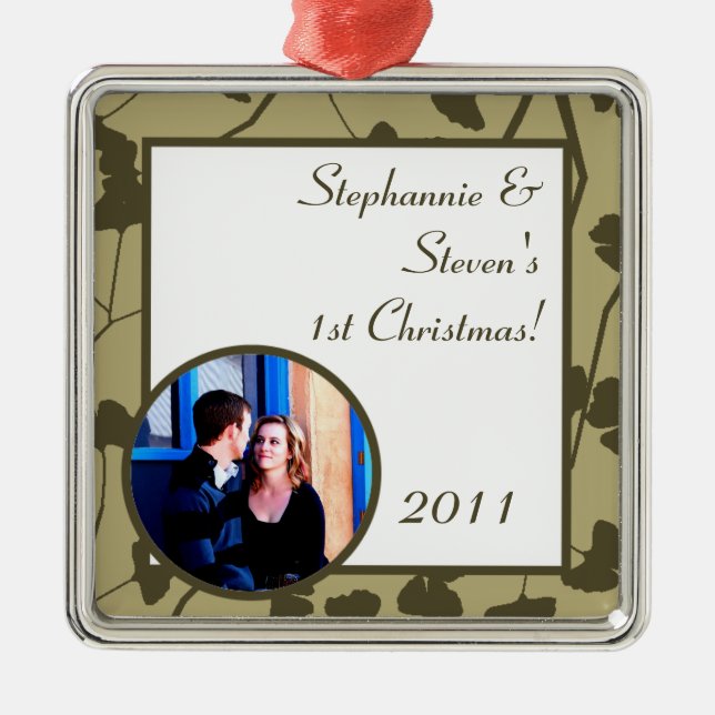 Personnalisé Ornement personnalisé Feuilles de Gin (Devant)