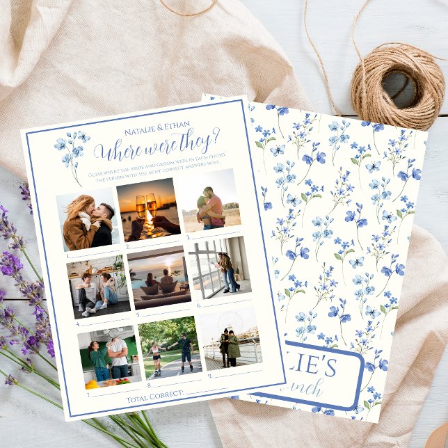Personnalisé Où Étaient-Ils Fête des mariées Jeu (Créateur téléchargé)