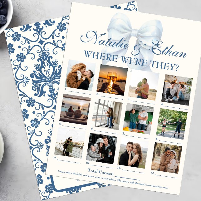 Personnalisé Où Étaient-Ils Fête des mariées Jeu (Créateur téléchargé)