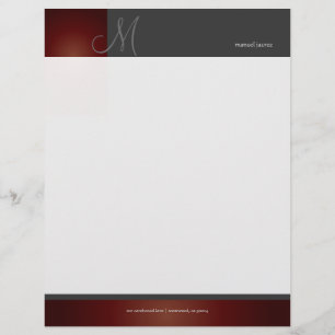 Personnalisé Papier à en-tête monogramme en rétro PixDezines