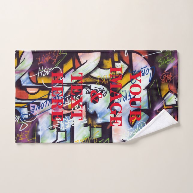 Personnalisé Personnalisé Votre Propre Photo & Tex (Serviette à main)