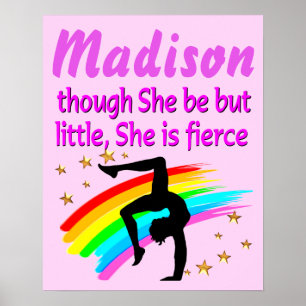PERSONNALISÉ PEU MAIS FIERCE GYMNAST POSTER