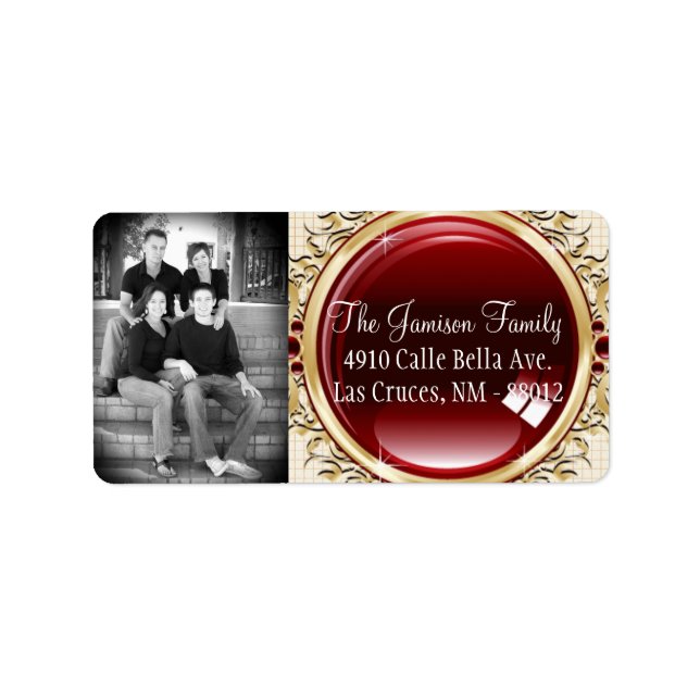 Personnalisé Photo Brown Polk Étiquette de message (Devant)