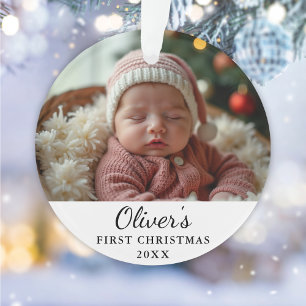 Personnalisé Premier Noël Bébé Ornement photo