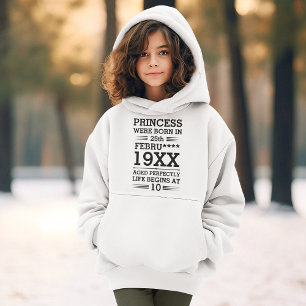 Personnalisé Princesse Née à Date Mois Année Âge