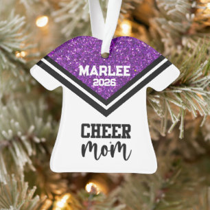 Personnalisé Purple & Black Cheer Ornament