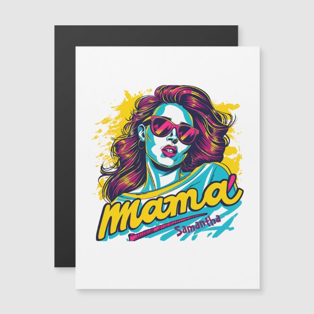 Personnalisé Retro Mama Pop Art (12) (Devant / Derrière)