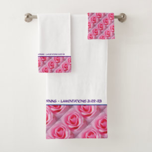 Personnalisé ROSE FLORALE ROSE Écriture chrétienne