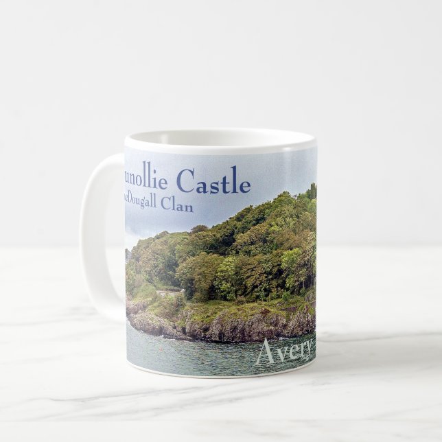 Personnalisé Scottish MacDougall Clan Castle Mug (Devant gauche)
