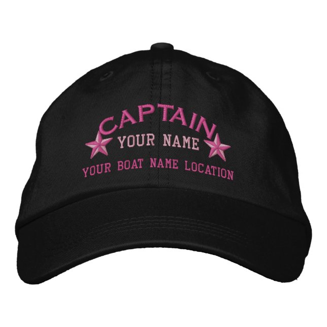 Personnalisé Sea Captain Stars Ball Casquette Brod (Devant)