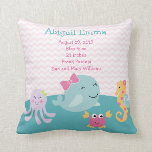 Personnalisé Sea Sweeties Baby Coussin Keepsaké