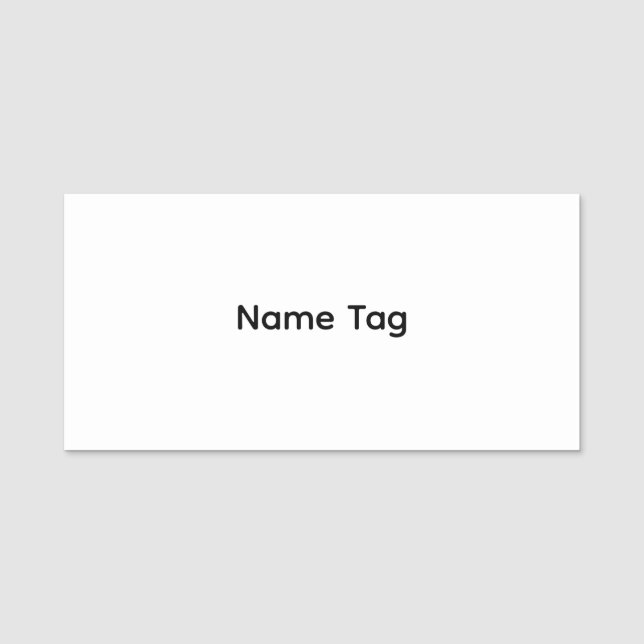 Personnalisé Simple | Étiquette de nom Classique (Devant)