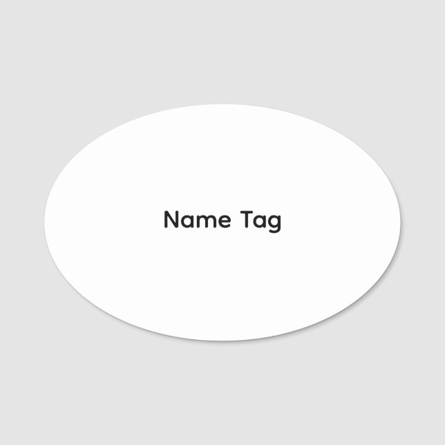 Personnalisé Simple | Étiquette de nom Classique (Devant)