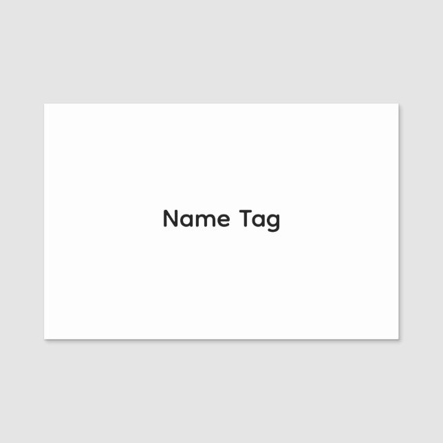 Personnalisé Simple | Étiquette de nom Classique (Devant)