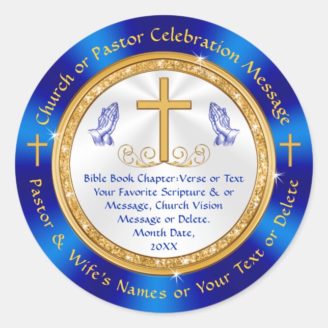 Personnalisé, Stickers Eglise, Faveurs, Enveloppes (Devant)