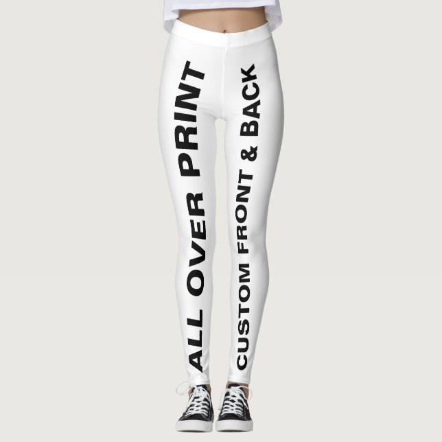 Personnalisé sur toute l'impression Leggings femme (Devant)