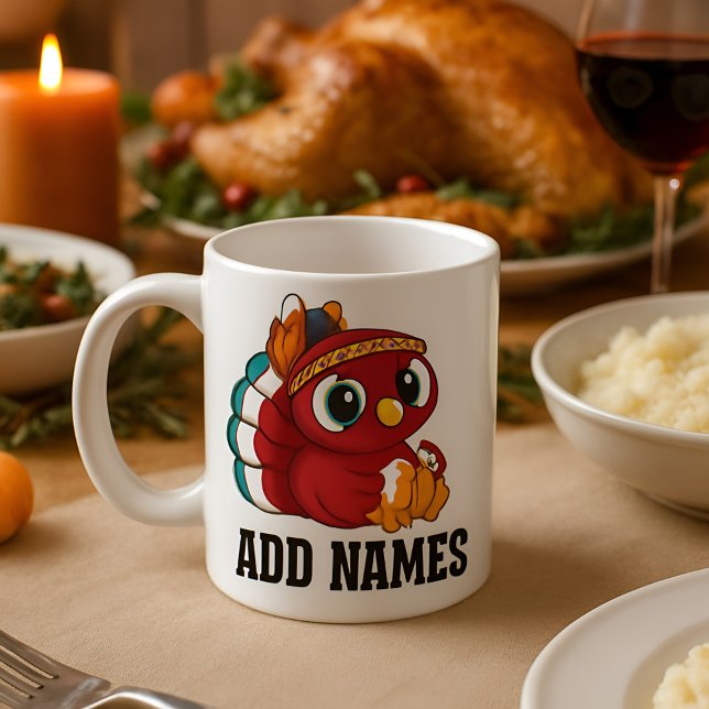 Personnalisé Thanksgiving Coffee Mugs Nom drôle (Créateur téléchargé)