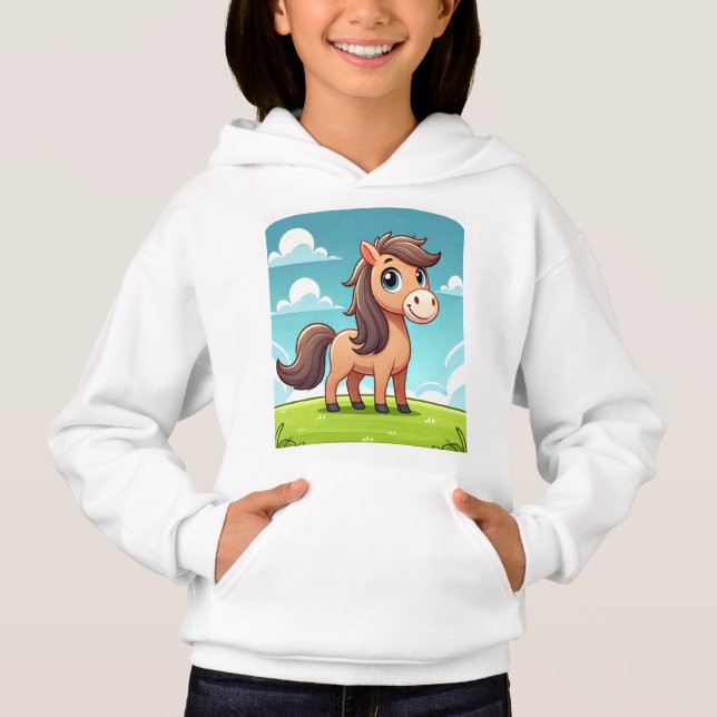 Personnalisé Un Sweat - shirt à capuche à cheval m (Devant)