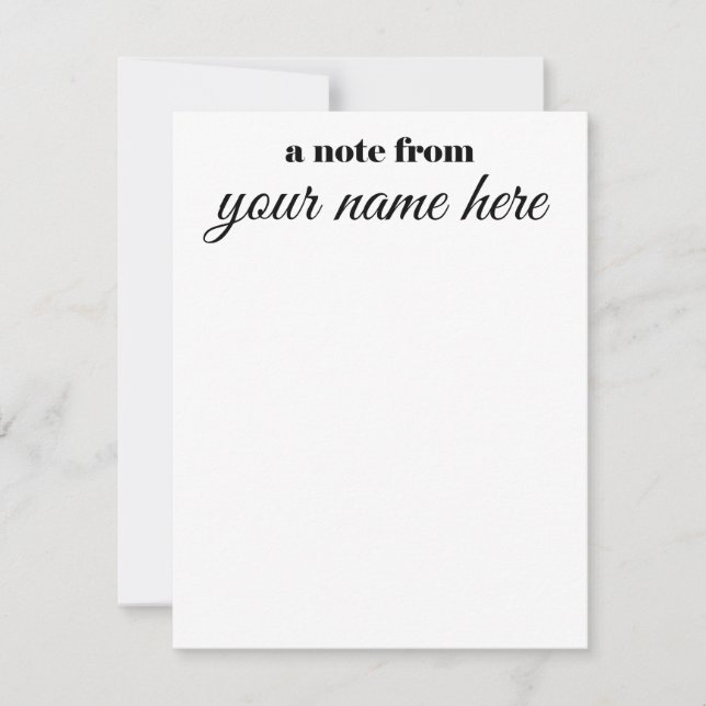 Personnalisé Une Note Des Cartes pour notes (Devant)