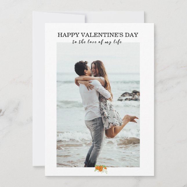 Personnalisé Valentine's Day Carte photo (Devant)