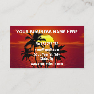 Personnalisé Votre Carte de visite Sunset Tropical
