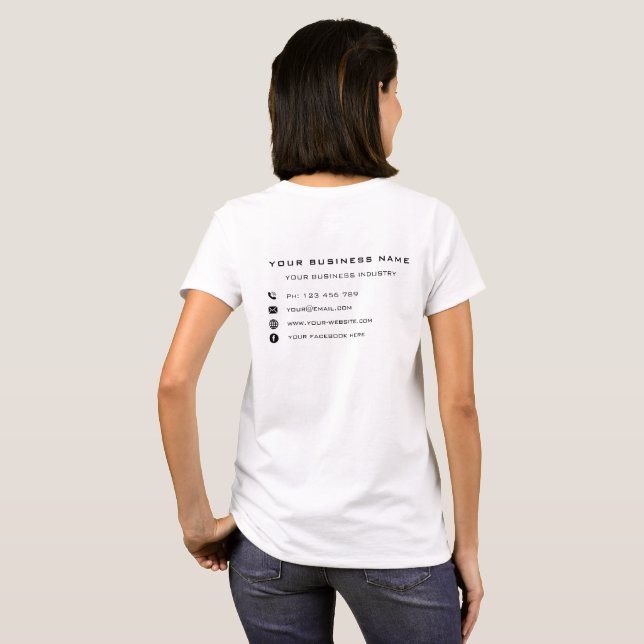 Personnalisé Votre Entreprise Promotionnel T-shirt (Dos entier)