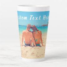 Personnalisé votre Mug en latte photo avec texte p