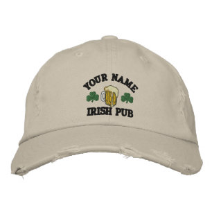 Personnalisé Votre Nom Irish Pub Brodé Casquette