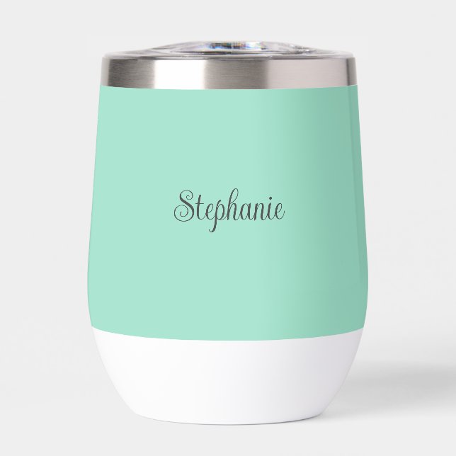 Personnalisé Votre nom Mint Script Mariage (Avant)