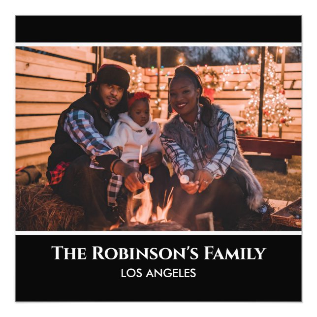 Personnalisé votre photo dans un cadre noir avec d (Devant)