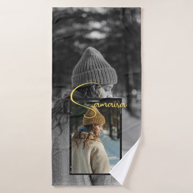 Personnalisé VOTRE photo/serviette photo (Serviette de bain)