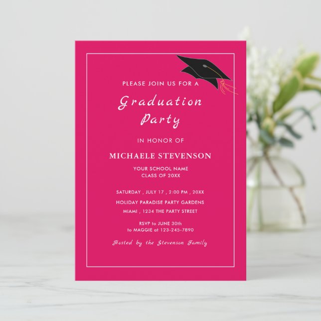 Personnalisé votre propre invitation de diplôme de (Debout devant)