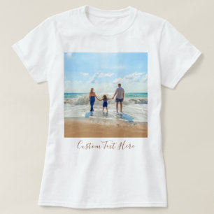 Personnalisé Votre T-shirt photo avec texte