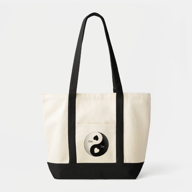 Personnalisé Yin Yang Love Sac fourre-tout (Devant)