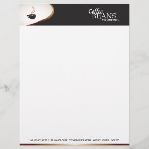 Personnalisée En-tête de lettre de café-restaurant