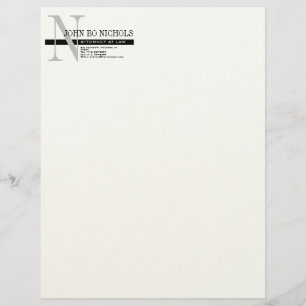 Personnalisée En-tête de lettre de mandataire de monogramme