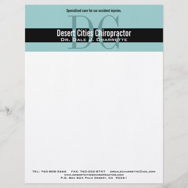 Personnalisée En-tête de lettre de monogramme de double de (Devant)