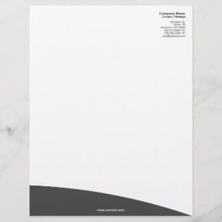 Personnalisée En-tête de lettre gris-foncé de colline de