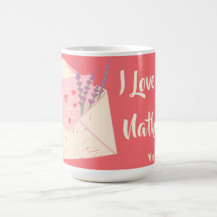 Personnalisée Je t'aime Lettre Valentines Jour Mug