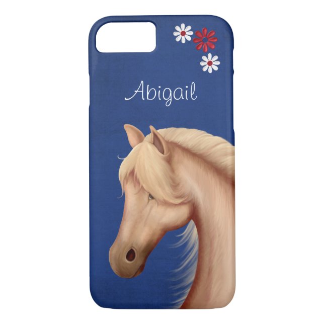 Personnalisée jolie Palomino Horse iPhone 7 Coque (Dos)
