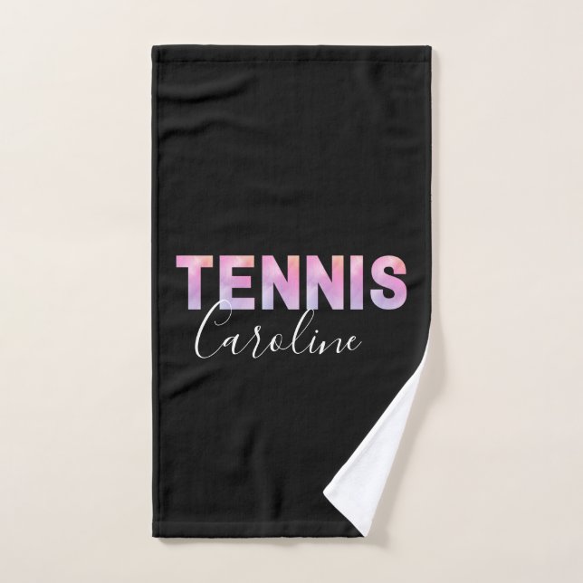 Personnalisée Joueuse de tennis fille Nom personna (Serviette à main)