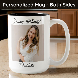 Personnalisée Joyeuse Photo Mug pour elle, Maman