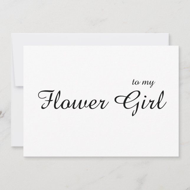 Personnalisée Sur Ma Carte Mariage Flower Girl Mer (Devant)