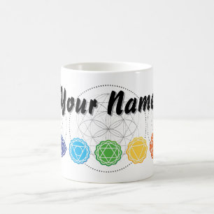 Personnaliser 7 Chakras yoga cercle sacré mug