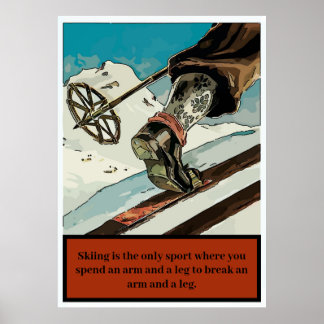 Personnaliser, ajouter du texte, affiche de ski de